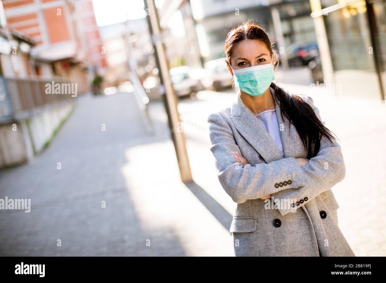 Pretty woman protective mask hi-res stock photography and images - Alamy