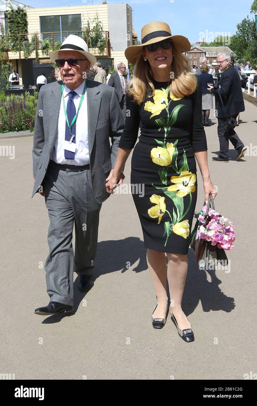 May 22, 2017 - London, England, UK - Chelsea Flower Show 2017 Press Day, Royal Hospital Chelsea  Photo Shows: Rupert Murdoch and Jerry Hall Stock Photo
