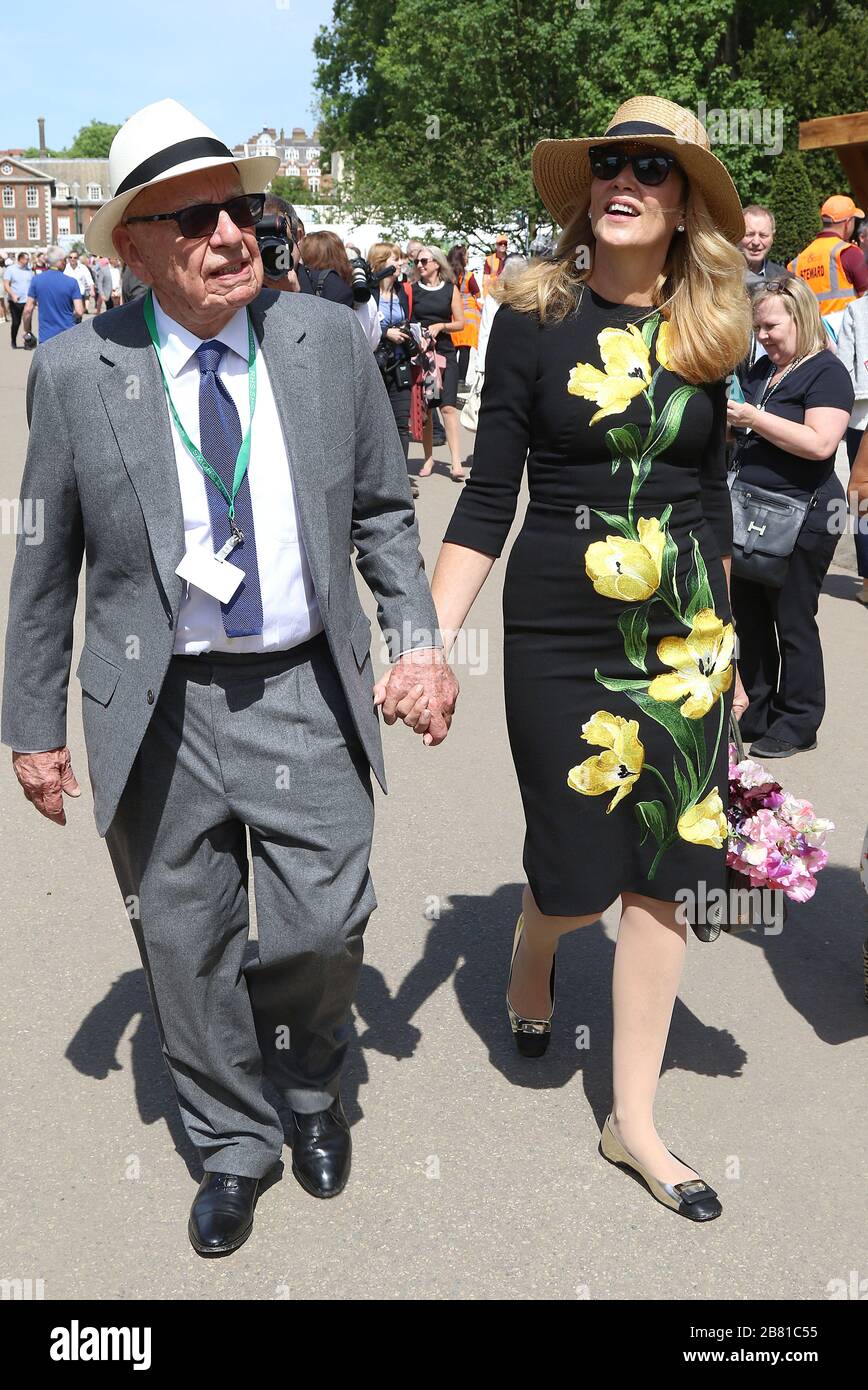 May 22, 2017 - London, England, UK - Chelsea Flower Show 2017 Press Day, Royal Hospital Chelsea  Photo Shows: Rupert Murdoch and Jerry Hall Stock Photo