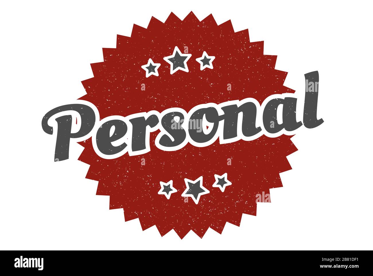 personal sign. personal round vintage retro label. personal Stock ...