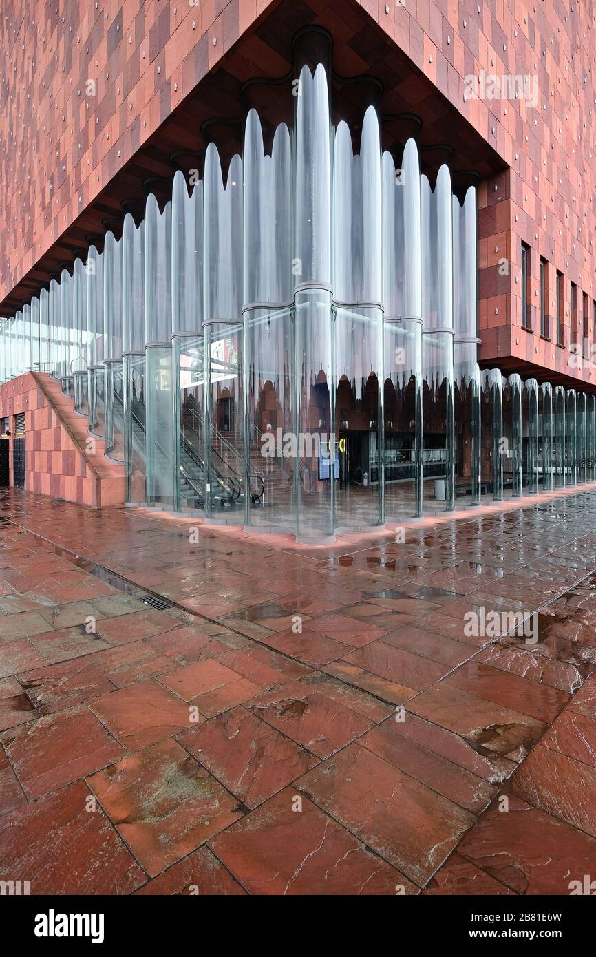 MAS, the Museum aan de Stroom, a museum in the Flemish port city of Antwerp. Stock Photo