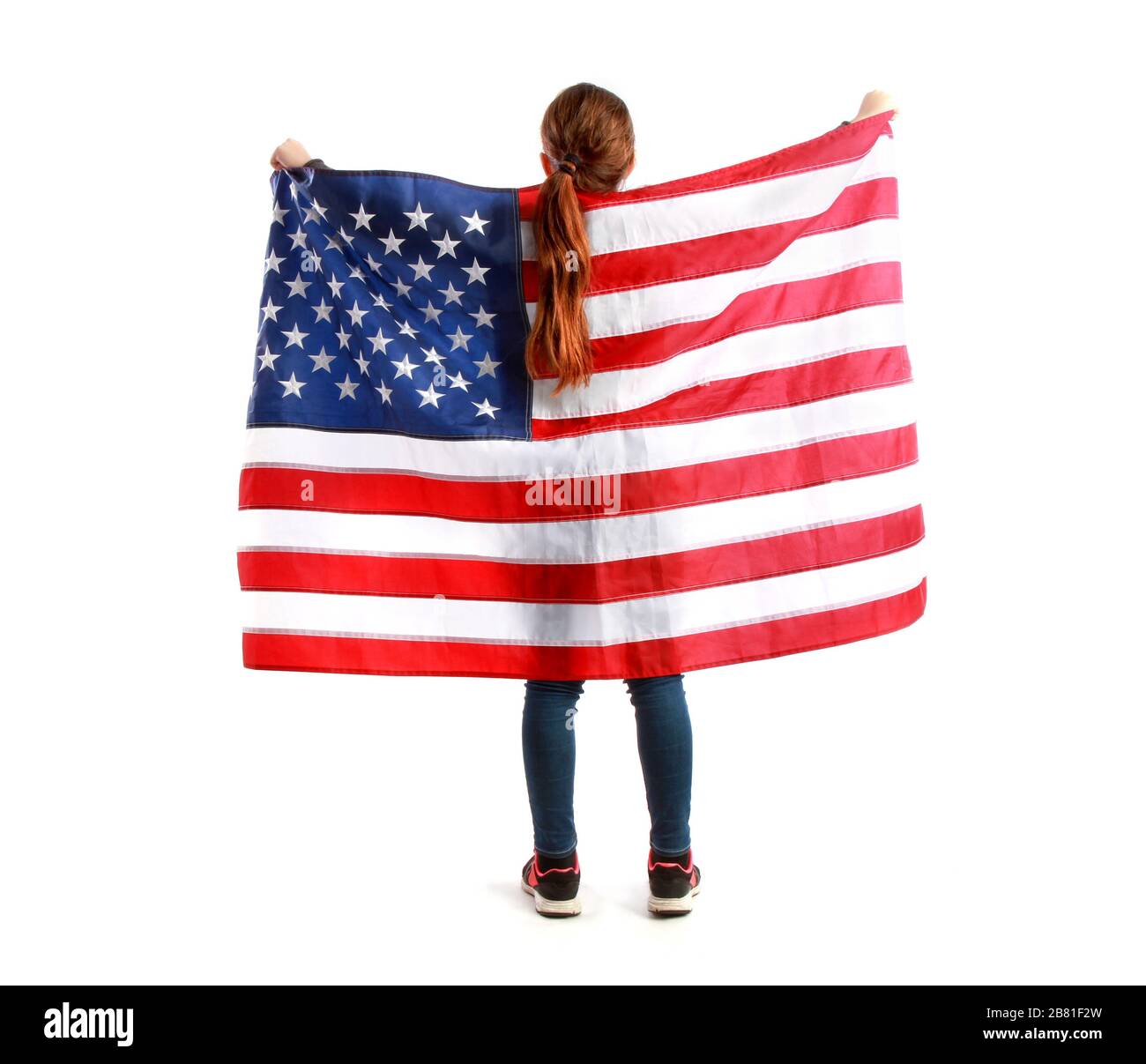 US Flag Girl Stock Photo Alamy