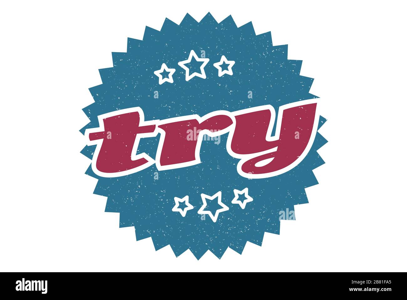 try sign. try round vintage retro label. try Stock Vector Image & Art ...