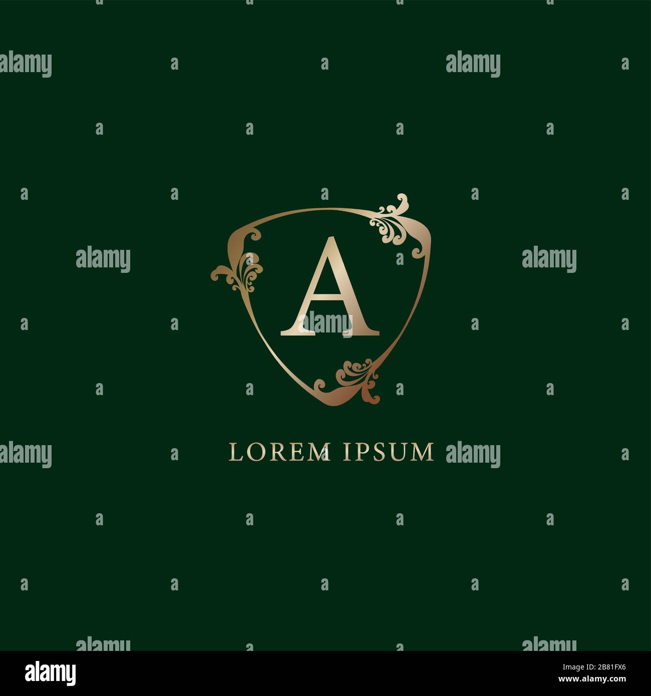 Letter A Alphabetic logo design template. Insurance logo concept ...