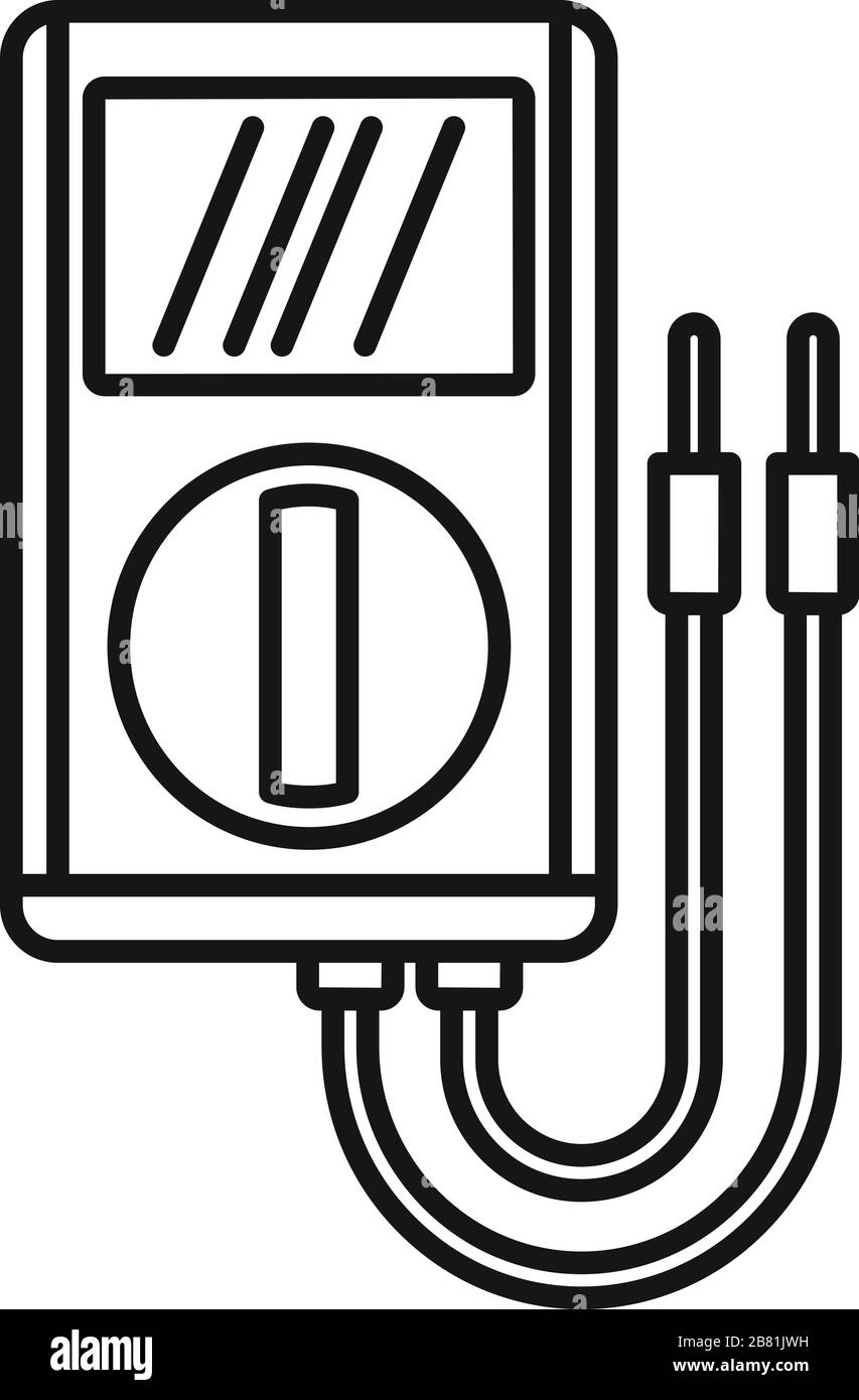 Multimeter equipment icon. Outline multimeter equipment vector icon for ...