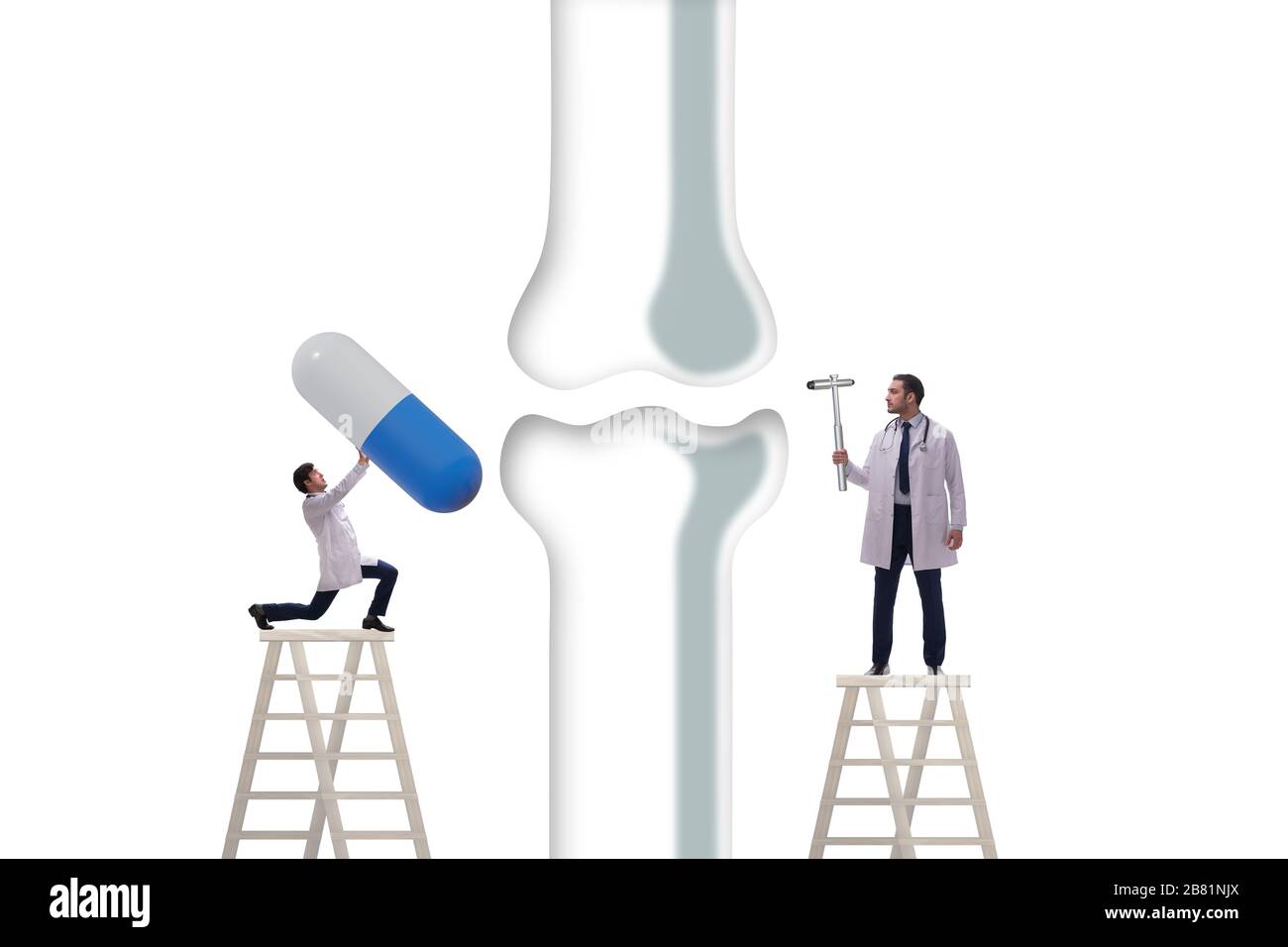 Doctors treating the bone joint in medical concept Stock Photo Alamy