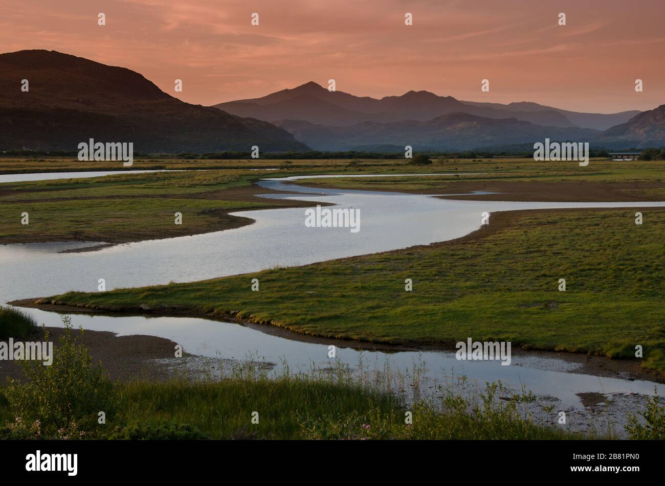 Snowdon from Porthmadog Stock Photo Alamy
