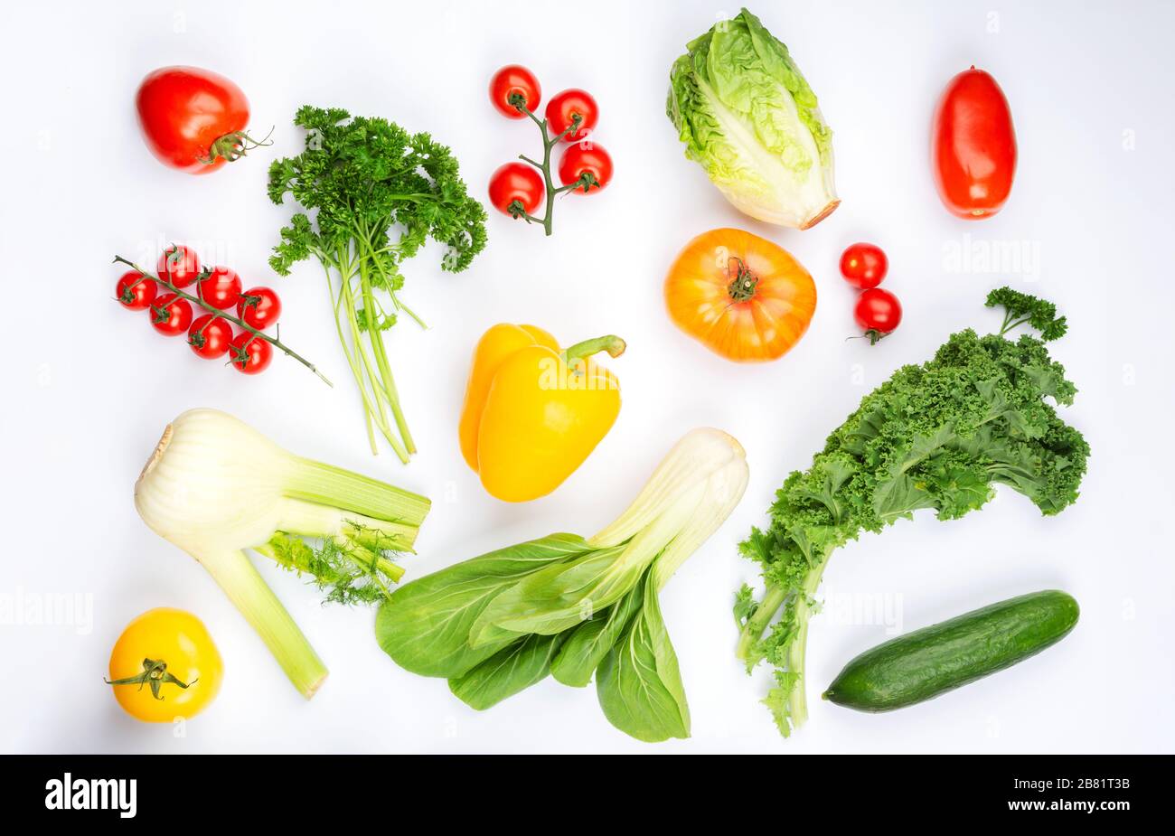 Vegetables background on white Stock Photo Alamy