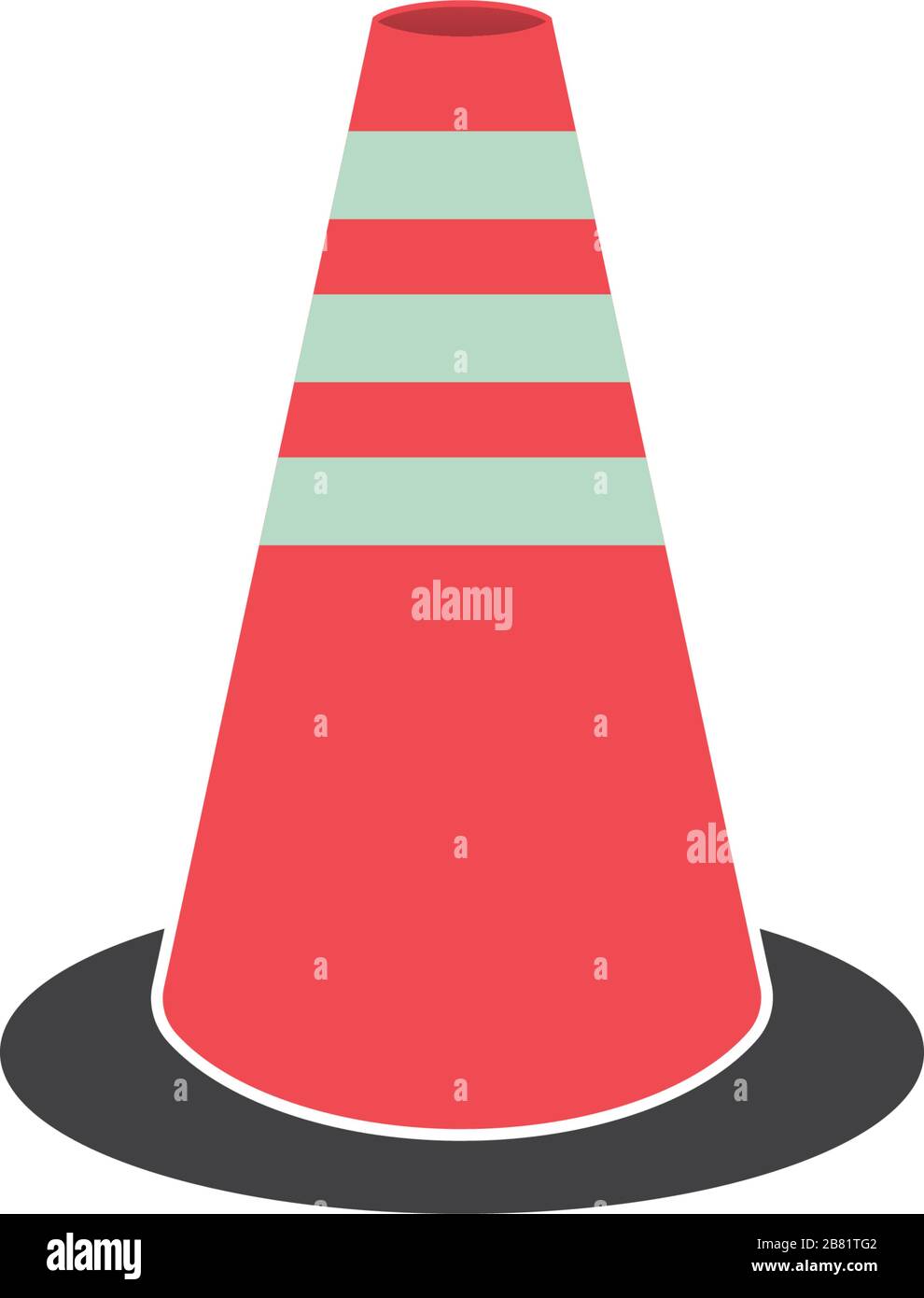 traffic cone road graphic design template vector isolated Stock Vector
