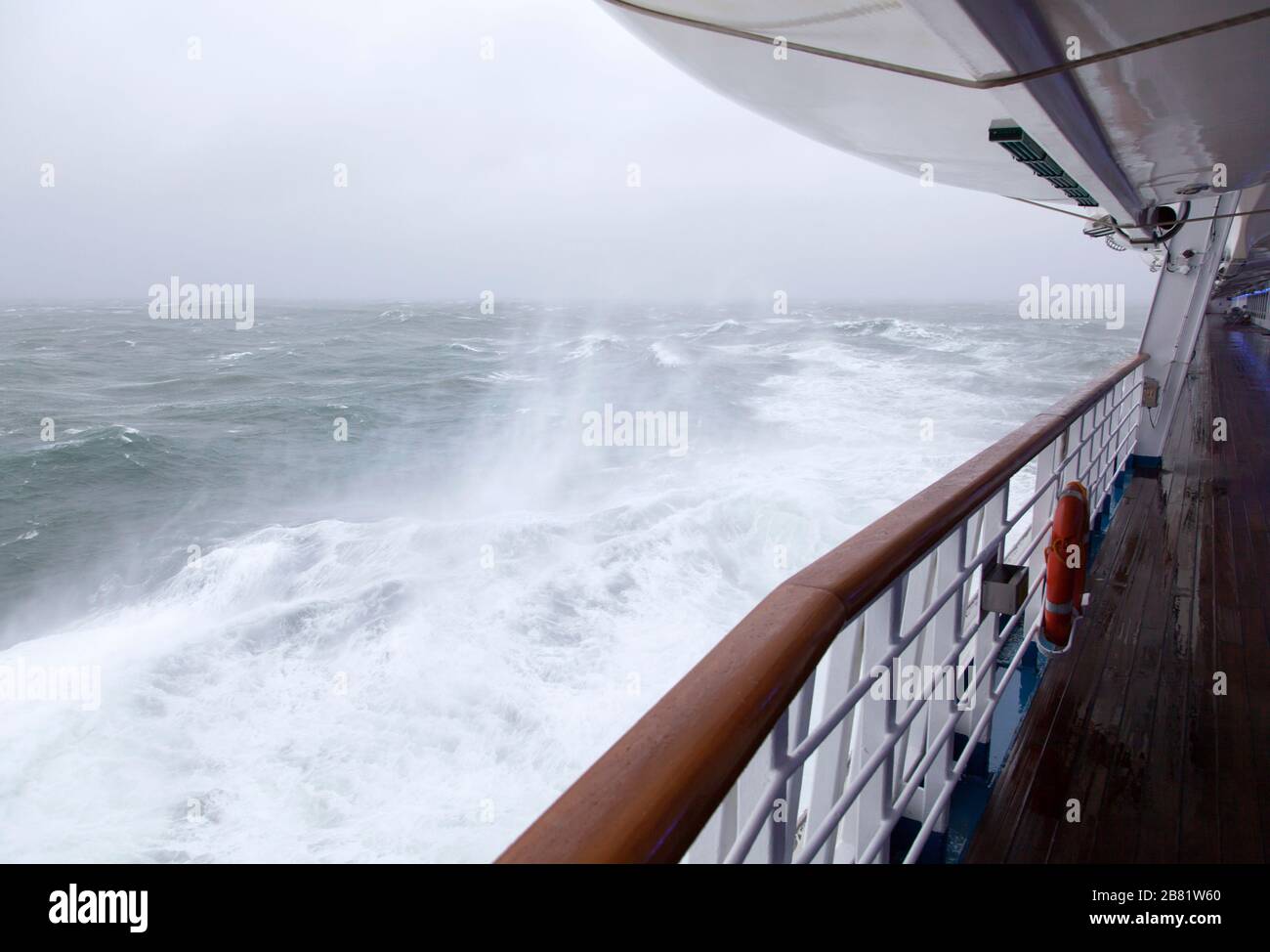 The stormy windy weather in Caribbean produced by hurricane Sandy. Stock Photo