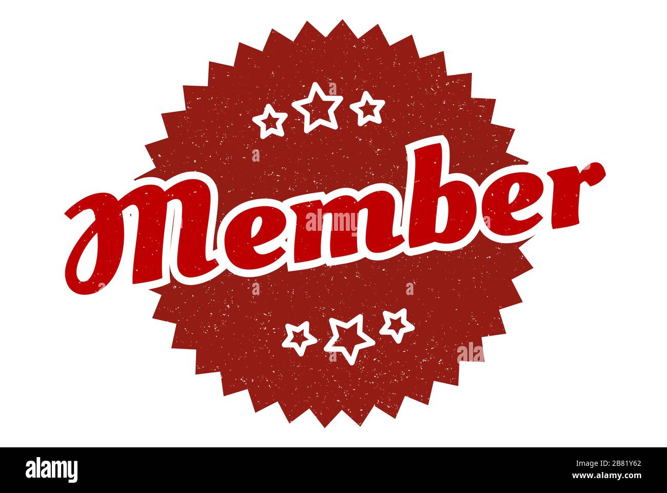 member sign. member round vintage retro label. member Stock Vector ...