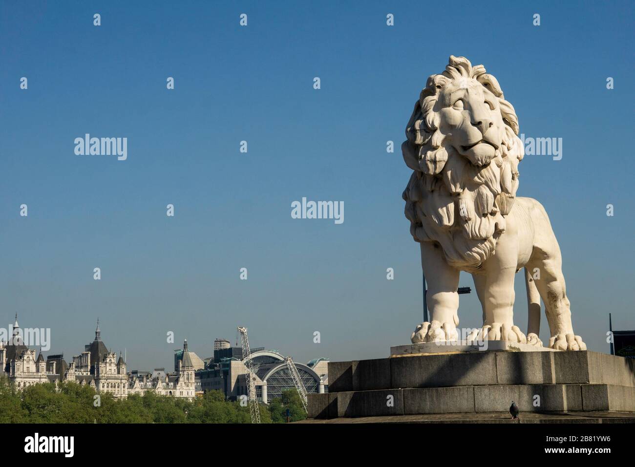 South Bank Lion Statue in London, England Stock Photo Alamy