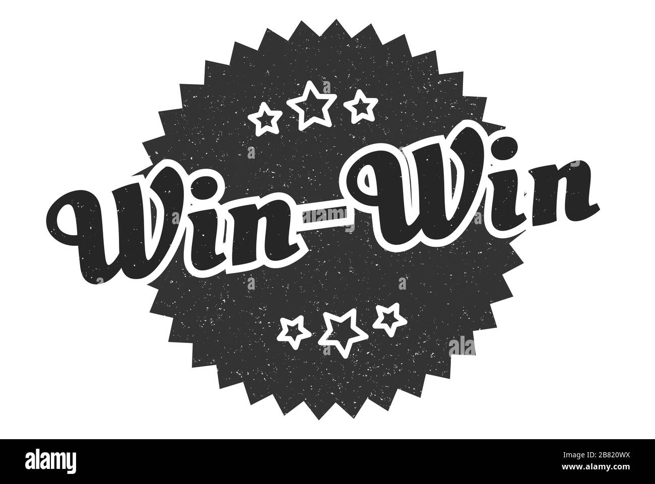 Win Win Pictogram win-win sign. win-win round vintage retro label. win-win Stock Vector ...