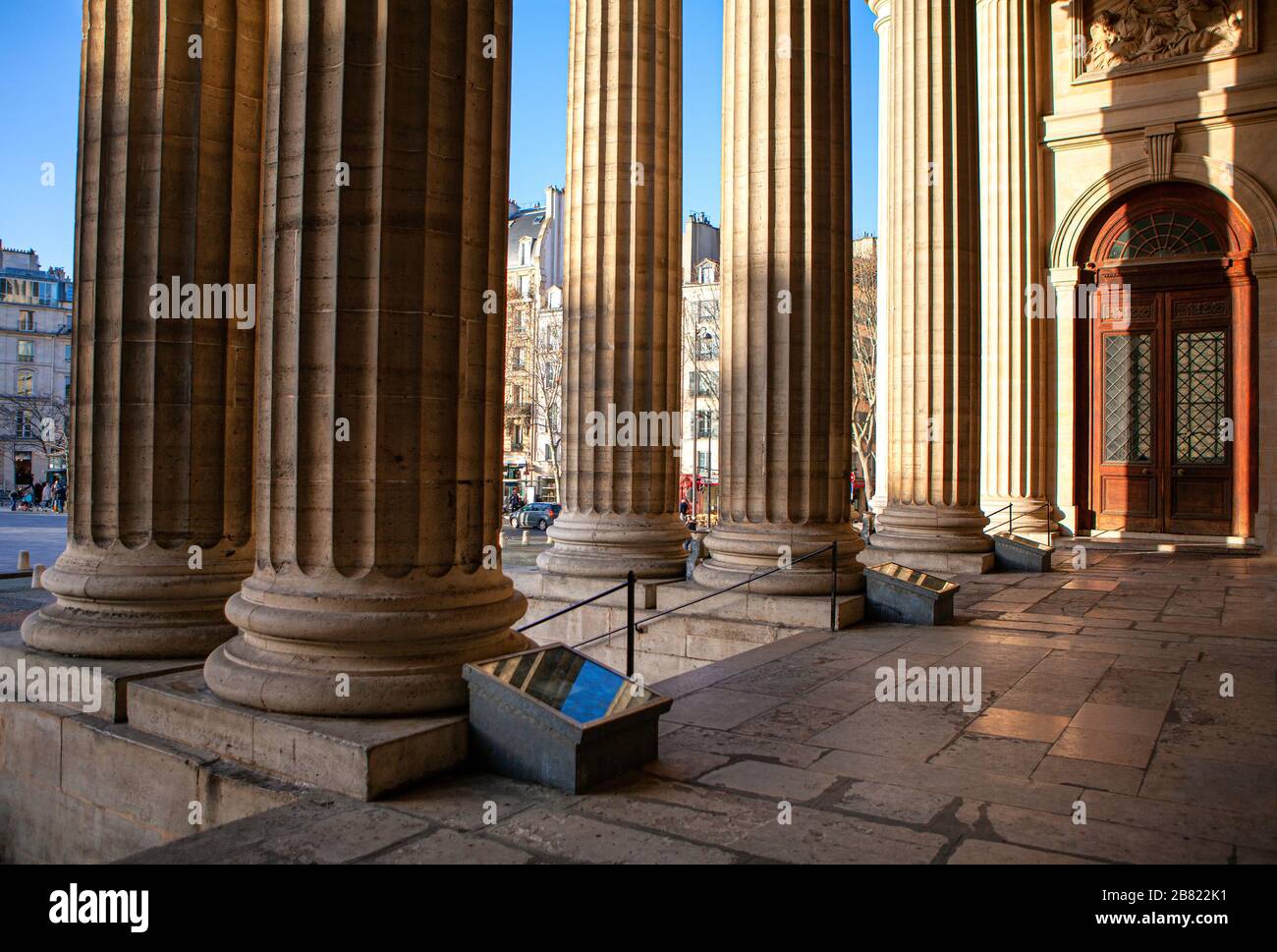 architectural columns of Eglise Saint Sulpice cathedral in Paris Stock Photo Alamy