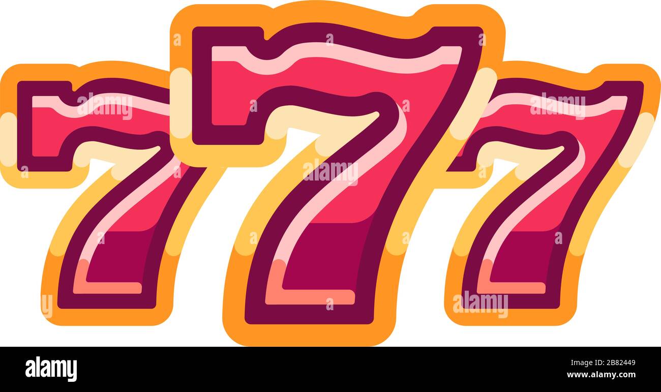 777 isolated symbol. Casino flat illustration Stock Vector Image & Art ...