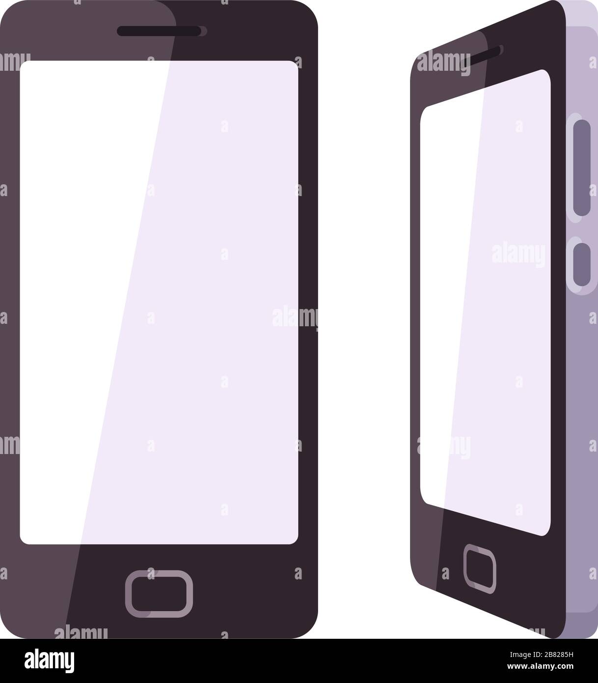 Blank smartphone black screen Stock Vector Images - Alamy