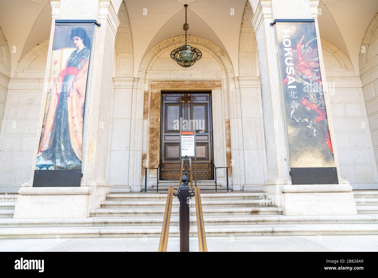 Freer Gallery of Art Closed as a result of Social Distancing from COVID-19 Pandemic. Stock Photo