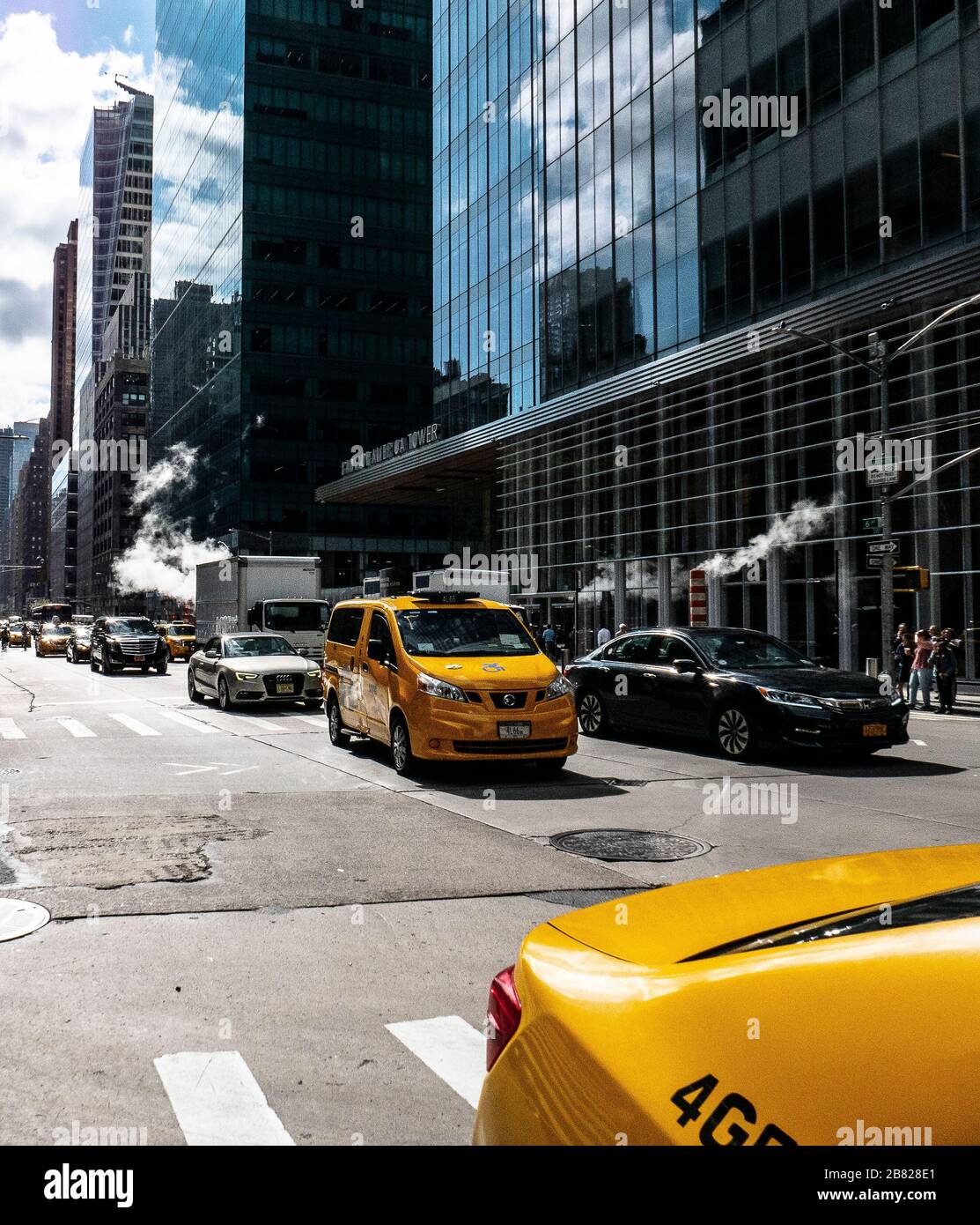 New York City Road, Manhattan Stock Photo