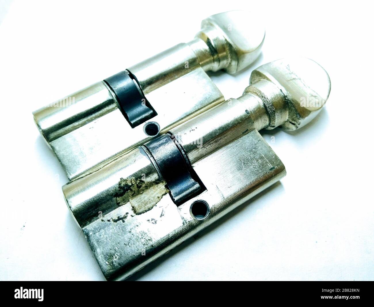 A picture of door lock parts Stock Photo Alamy