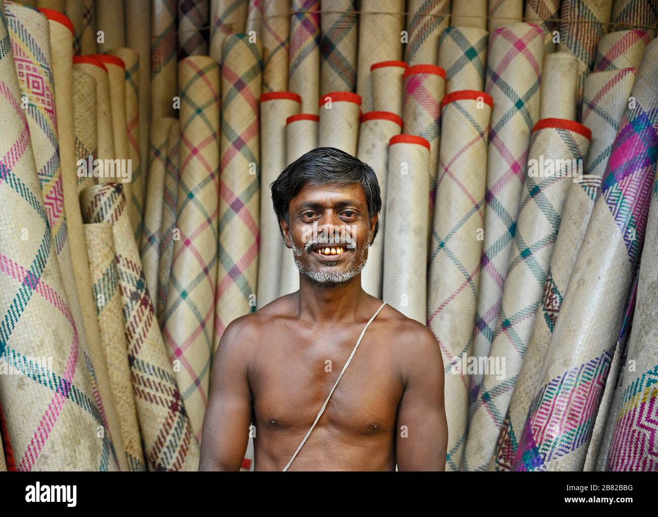 Handicraft shop on account of the 'Jabbar er Boli khela', a century old wrestling competition is one of the oldest traditions of the port city of Chit Stock Photo