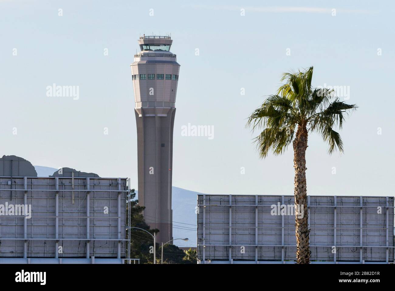 Las Vegas NV, USA. 19th Mar, 2020. Air Traffic Control Tower McCarran International Airport delayed and canceled flights due to air traffic controller potentially testing positive for Covid-19 in Las Vegas, Nevada on March 19, 2020. Credit: Damairs Carter/Media Punch/Alamy Live News Stock Photo