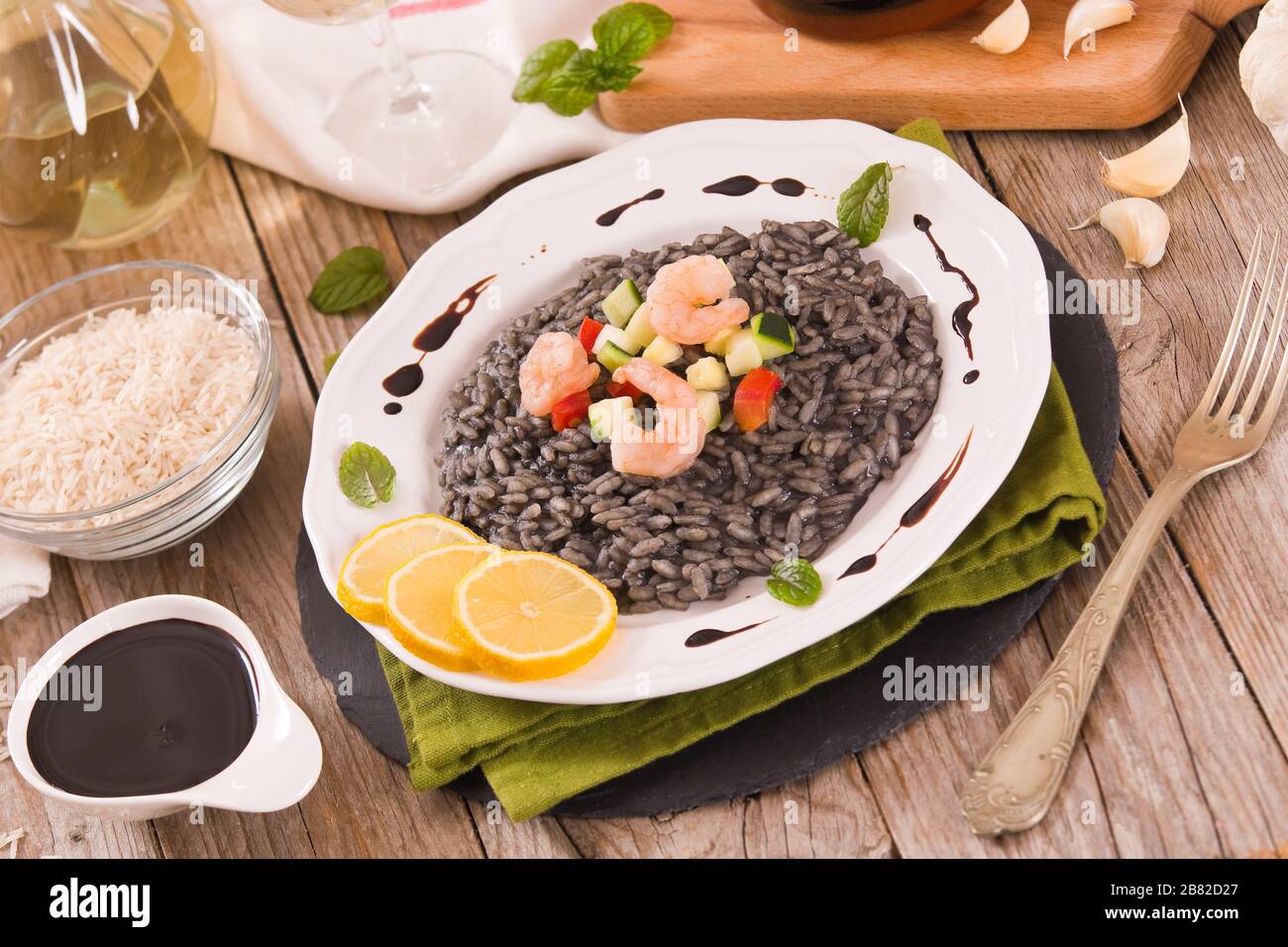 Squid Ink Risotto Stock Photo Alamy squid-ink-risotto-stock-photo-alamy