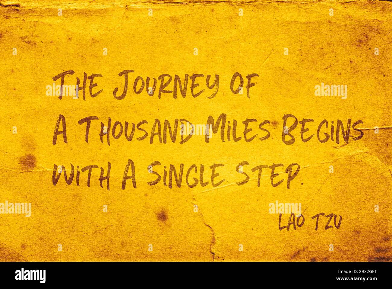 The journey of a thousand miles begins with a single step - ancient ...