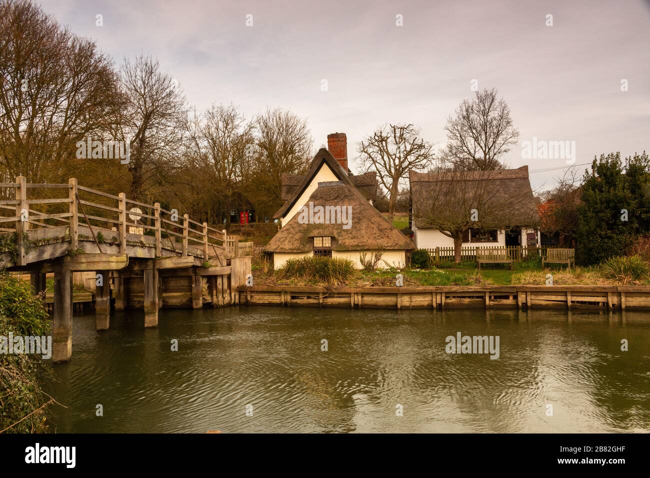 Dedham Vale Flatford Mill John Constable National Trust Suuolk East Anglia Tate Gallery Stock Photo