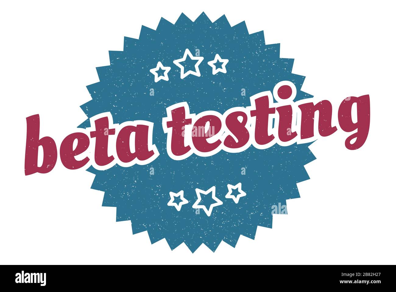 beta testing sign. beta testing round vintage retro label. beta testing Stock Vector