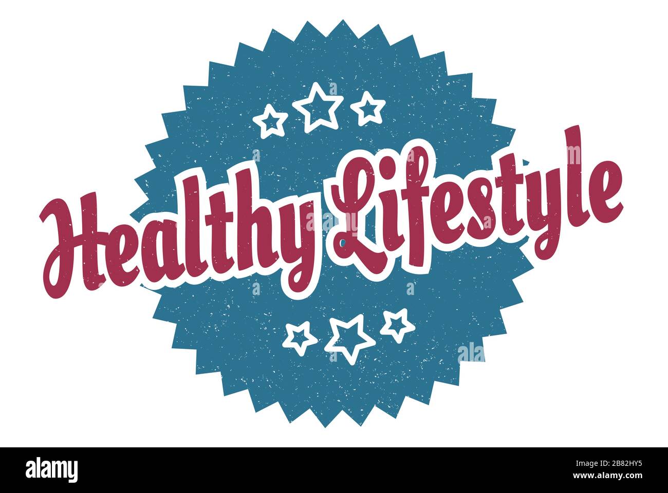 healthy lifestyle sign. healthy lifestyle round vintage retro label ...
