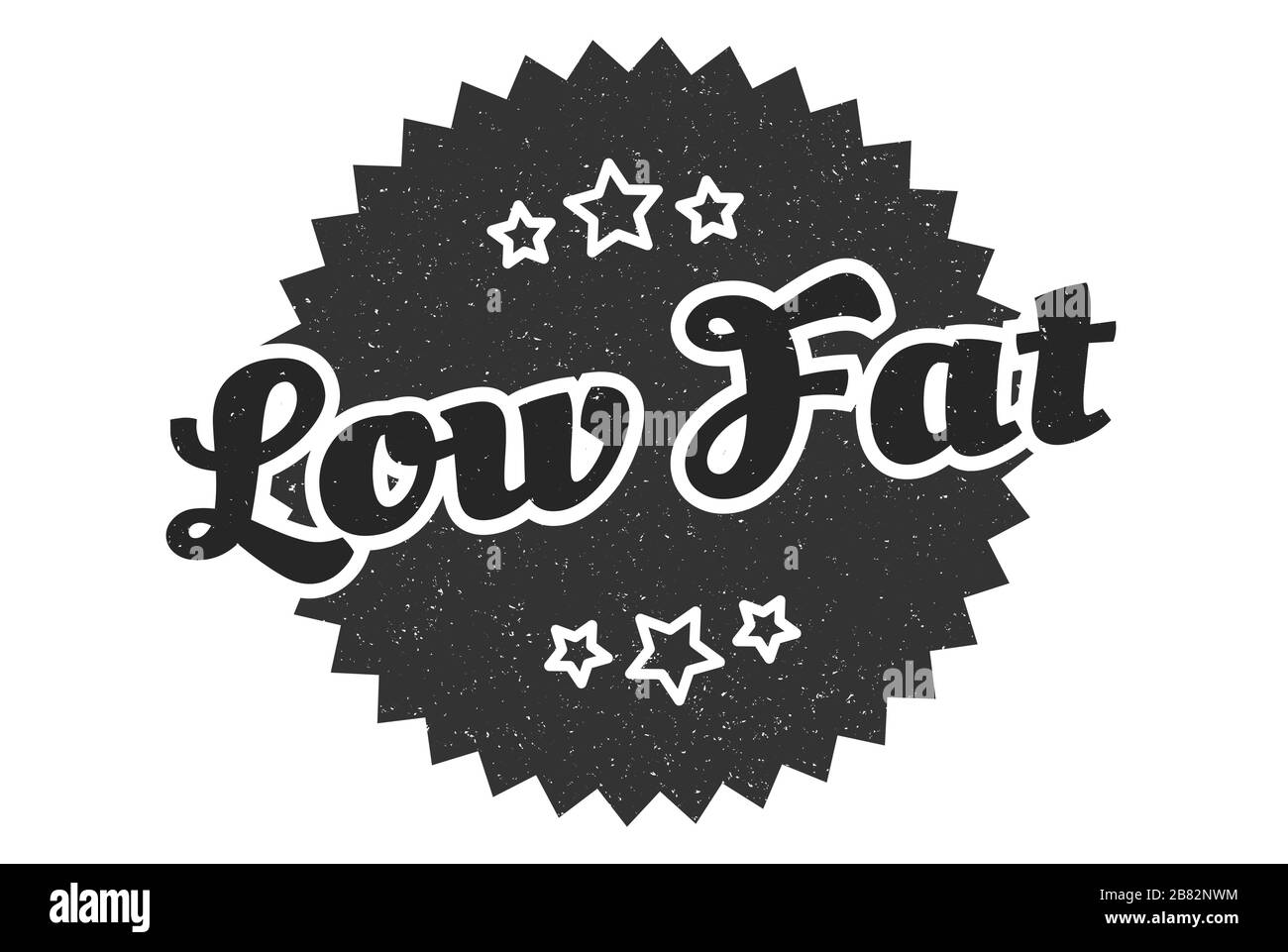 low fat sign. low fat round vintage retro label. low fat Stock Vector