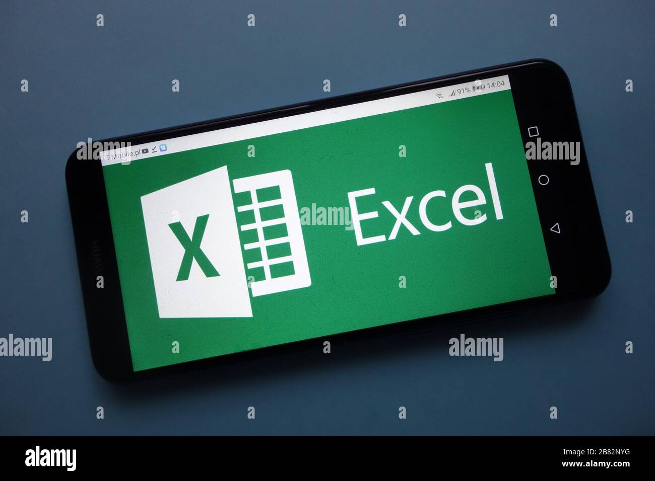 Microsoft Excel logo displayed on smartphone Stock Photo