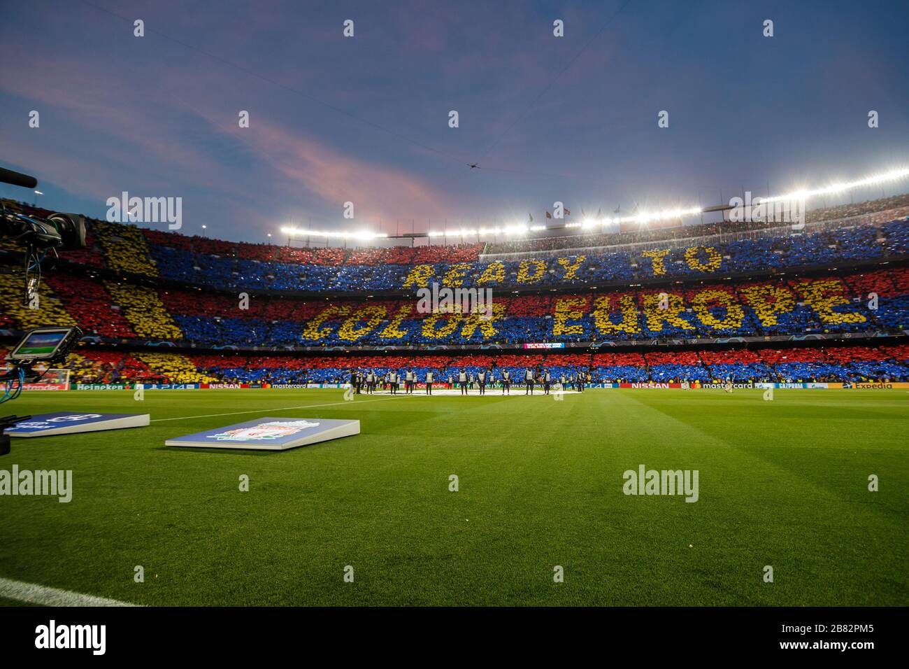 BARCELONA, SPAIN - MAY 01: Camp Nou Stadium prior the UEFA Champions League Semi Final first leg match between FC Barcelona and Liverpool on May 01 Stock Photo - Alamy