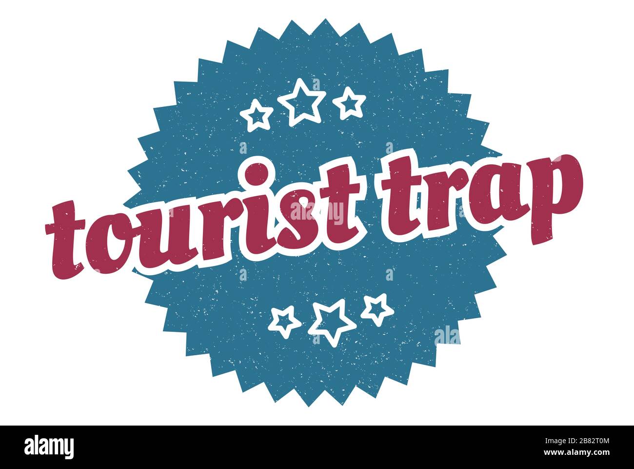 tourist trap sign. tourist trap round vintage retro label. tourist trap