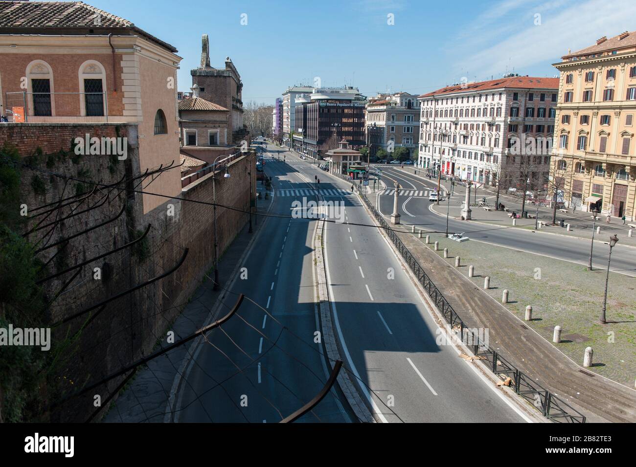 Rome since Corona Virus. Muro Torto, piazzale Flaminio. © Andrea Sabbadini Stock Photo