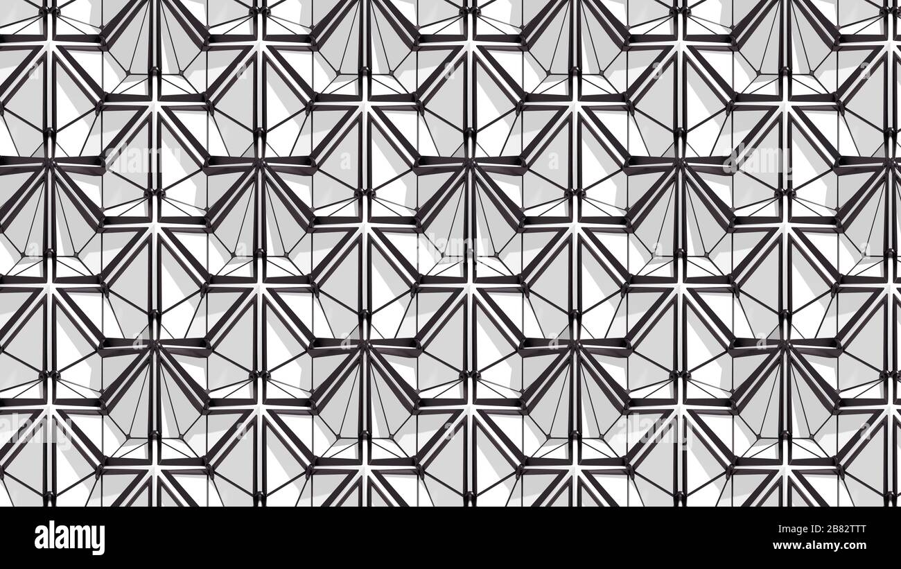 Abstract 3D background with fantasy luxury pattern of black and white ...