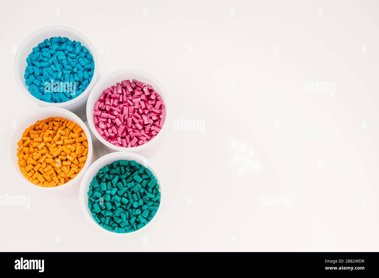 Plastic granules close up for holding,Colorful plastic granules with