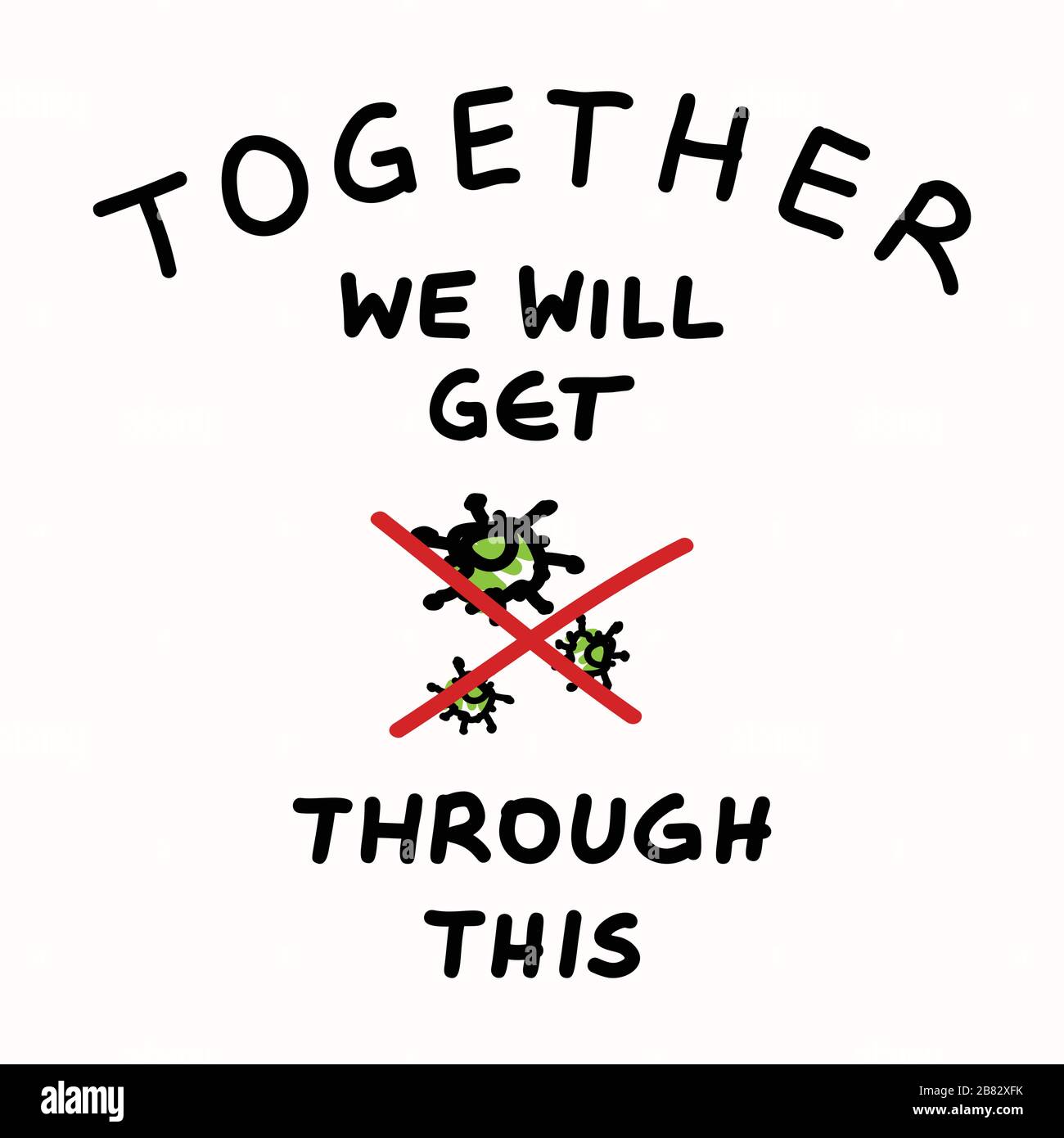 In This Together Corona Virus Covid 19 Infographic Community World Wide Help Social Media Clipart Viral Pandemic Support Message Outreach We Will Stock Vector Image Art Alamy