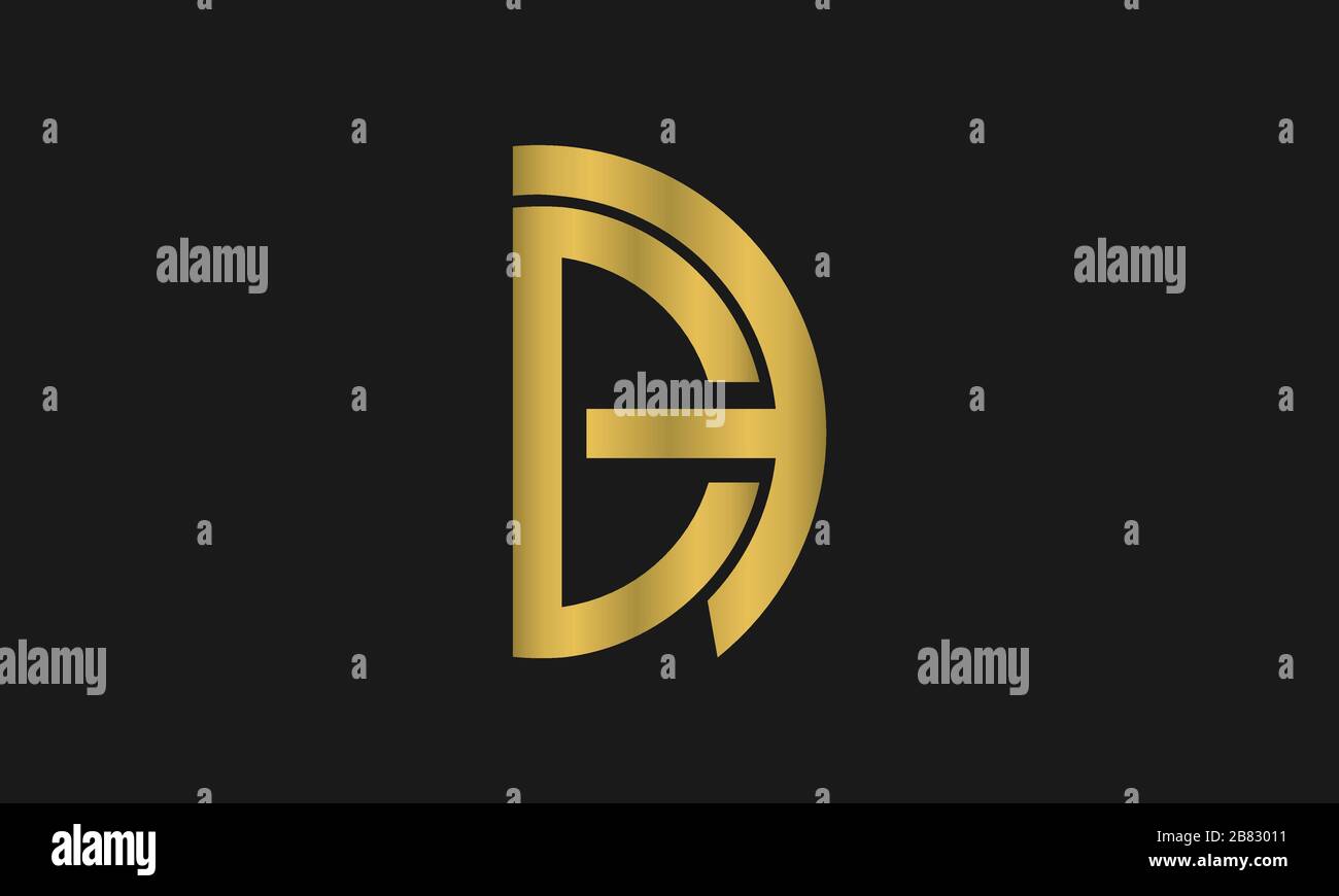 DA, AD, CA Letter Logo Design with Creative Modern Trendy Typography and monogram logo. Stock Vector