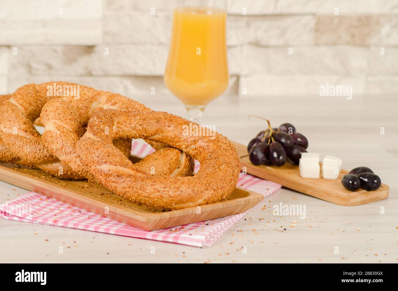 Turkish pastry from turkish cuisine (acma, Pogaca, Simit Stock Photo ...