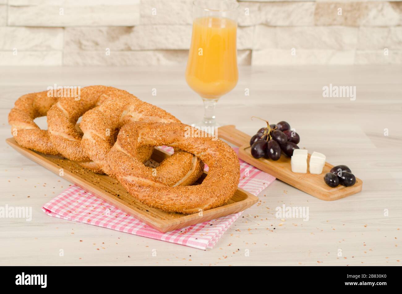 Turkish pastry from turkish cuisine (acma, Pogaca, Simit Stock Photo ...