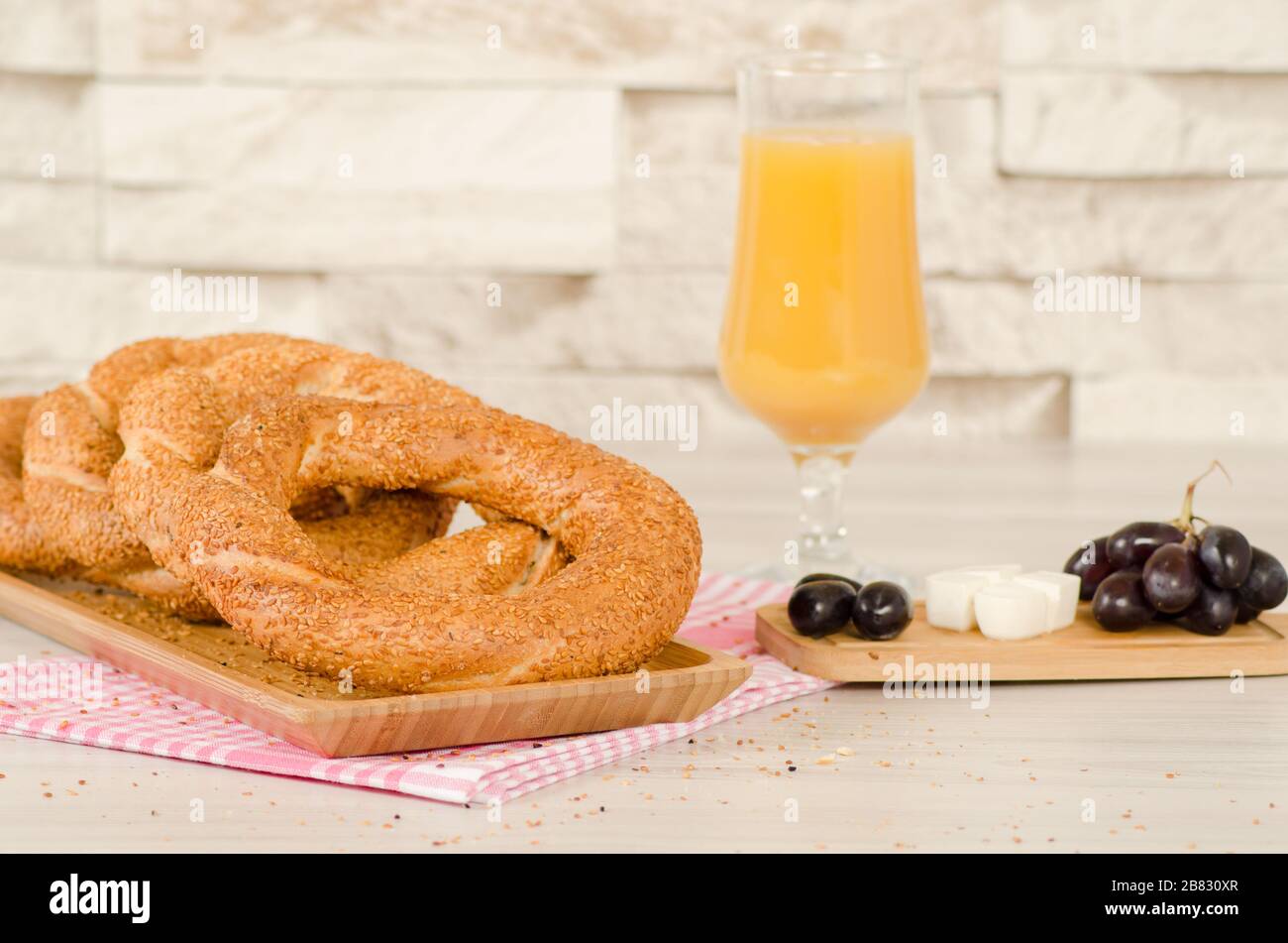 Turkish pastry from turkish cuisine (acma, Pogaca, Simit Stock Photo ...