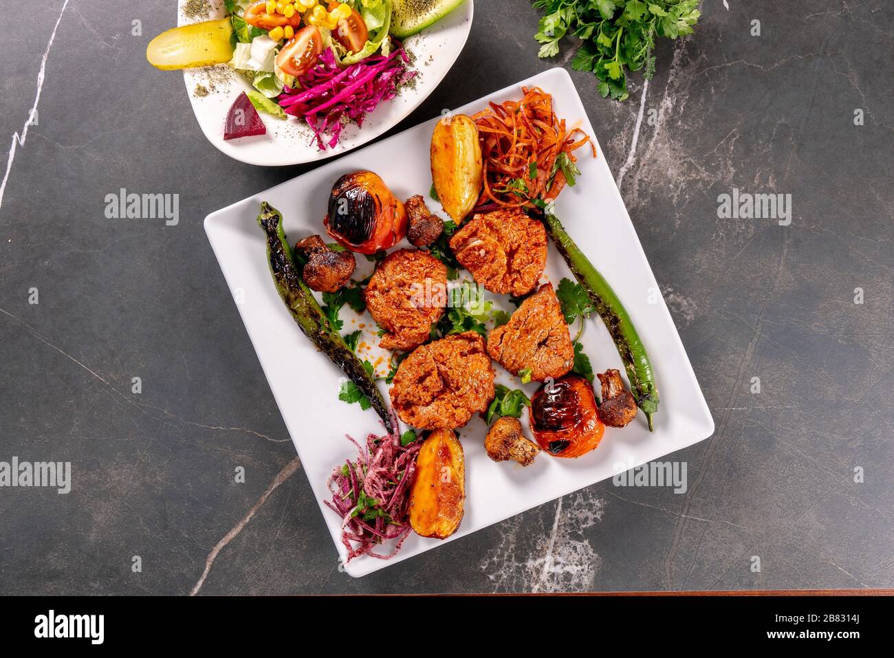 Vegetables on griddle hi-res stock photography and images - Alamy