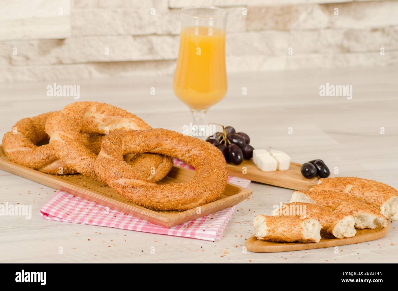 Turkish pastry from turkish cuisine (acma, Pogaca, Simit Stock Photo ...