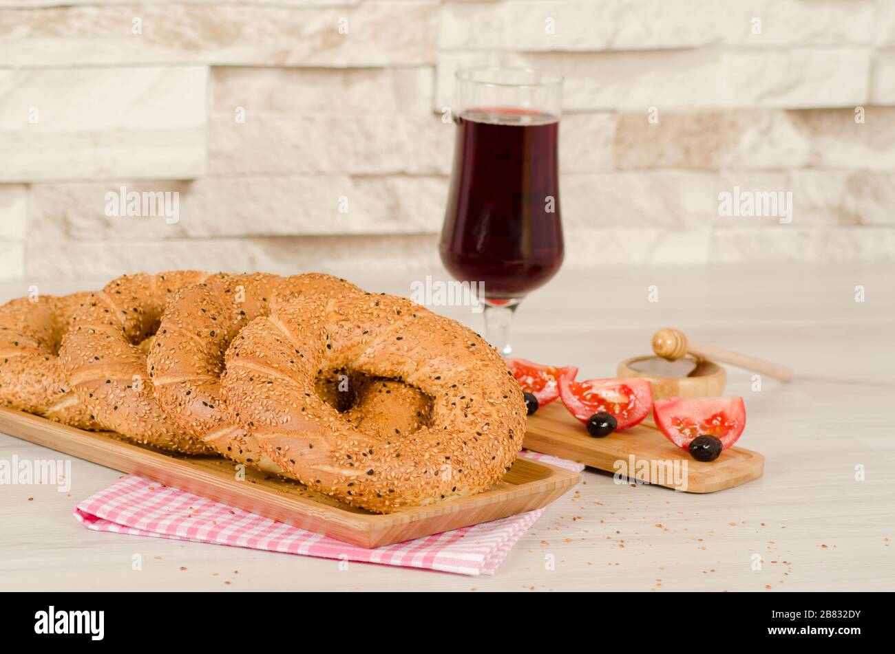 Turkish pastry from turkish cuisine (acma, Pogaca, Simit Stock Photo ...