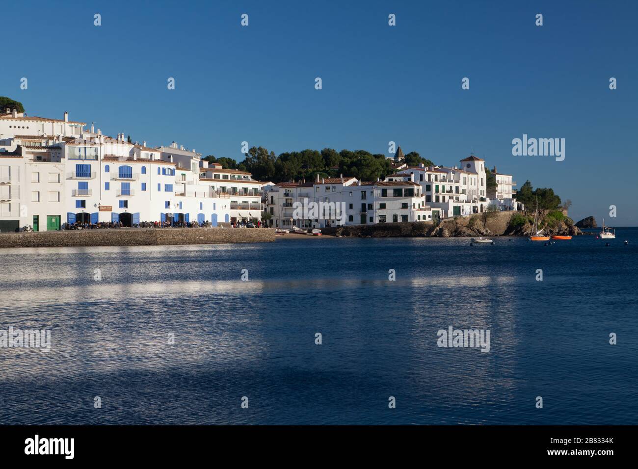 A panoramic view of the village of Cadaques in Costa Brava, Girona, Spain. Stock Photo