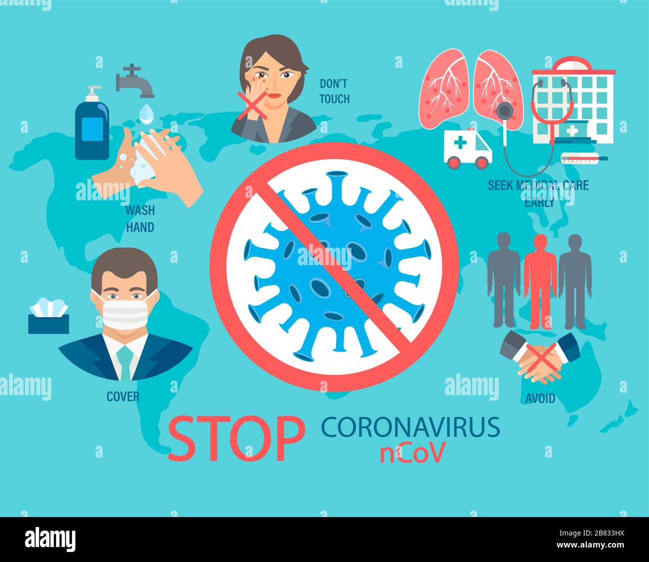 Infogaphic for Coronavirus disease prevention Stock Vector Image & Art ...