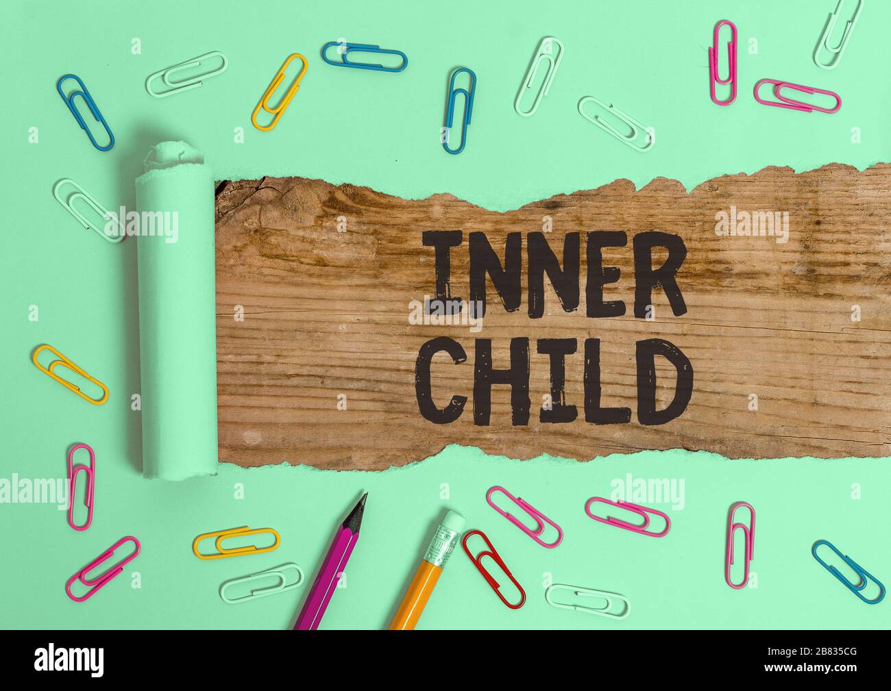 Writing note showing Inner Child. Business concept for the childlike usually hidden part of a demonstrating s is demonstratingality Stock Photo