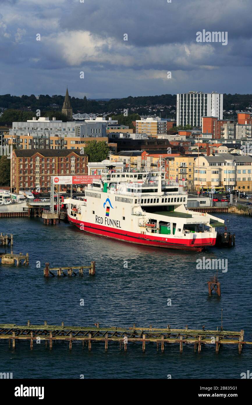 Red Funnel Ferry Southampton Hampshire England United Kingdom Stock red-funnel-ferry-southampton-hampshire-england-united-kingdom-stock