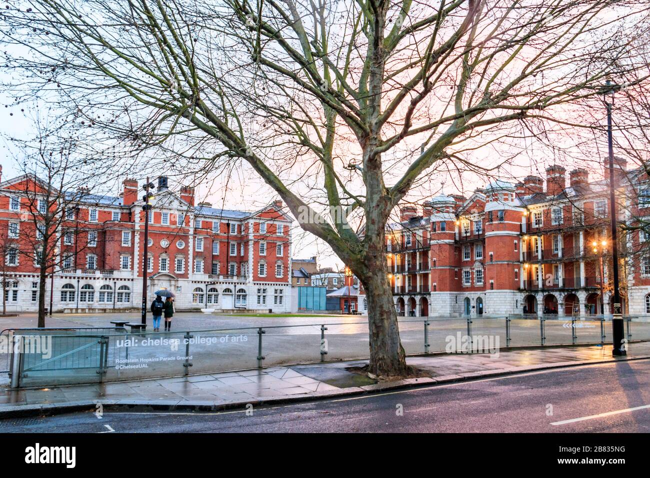 The Rootstein Hopkins Parade Ground at Chelsea College of Arts, University of the Arts London (UAL), John Islip Street, London, UK Stock Photo